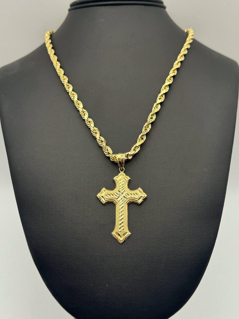 Textured Rope Chain 10k Yellow Gold Rope 20” Chain Necklace 8mm 11.1 Grams - Etsy