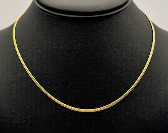 2mm Miami Cuban Royal Link Necklace Chain Real 10K Yellow Gold