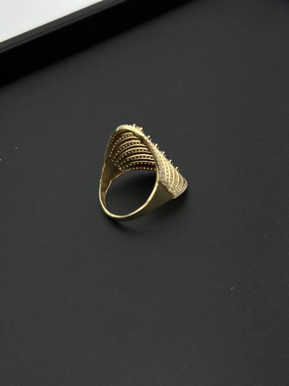 14k yellow solid gold Multi-Colored Cocktail Gem … - image 8