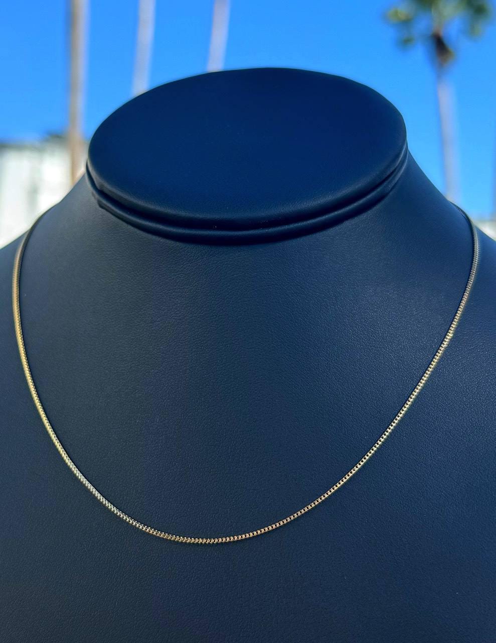 Authentische 10K Hohle Gelbgold Franco Halskette Kette 5mm/24-40