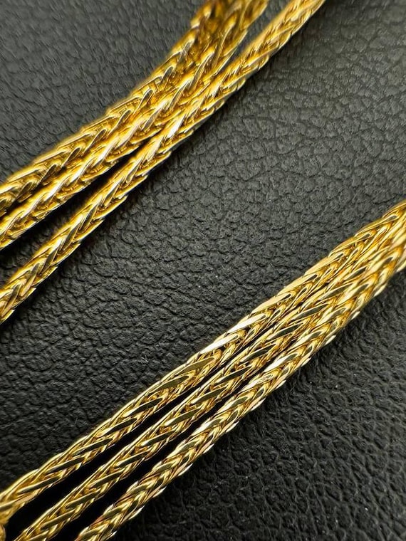 14k solid two tone gold drop dangle heart star ea… - image 8