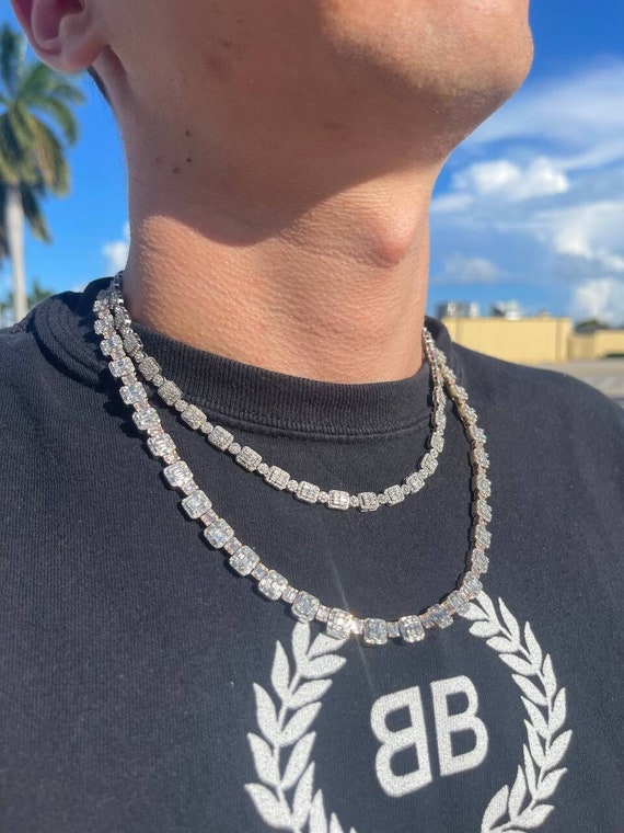 14k solid white and rose gold Chain