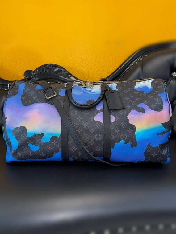 Louis Vuitton Monogram Eclipse Keepall Sunrise Ba… - image 1