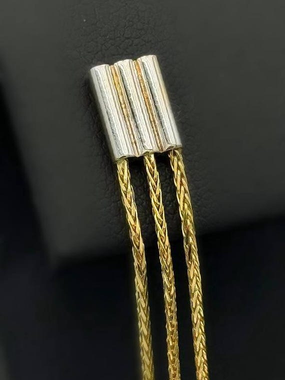 14k solid two tone gold drop dangle heart star ea… - image 5