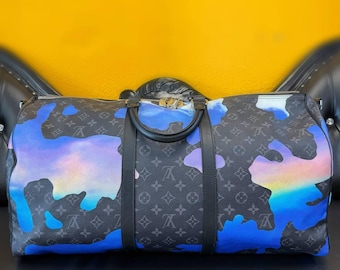 【Louis Vuitton】キュイール オンブレ カバ　ビジネスバック Keepall Bandoulière 50 Damier Ebene - Bags and Small Leather Goods