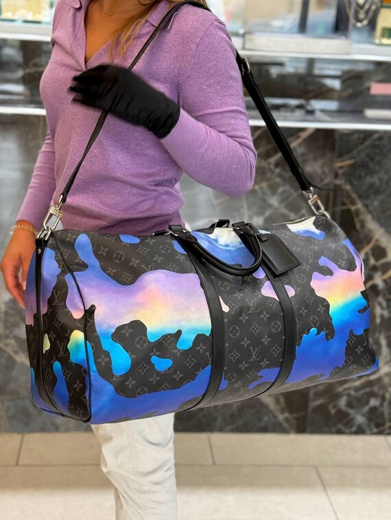 Louis Vuitton Monogram Eclipse Keepall Sunrise Ba… - image 3