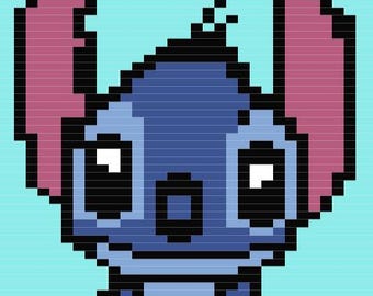 Patrón de manta con personaje de puntada únicamente / Gráfico de hilo grueso tejido a mano únicamente.