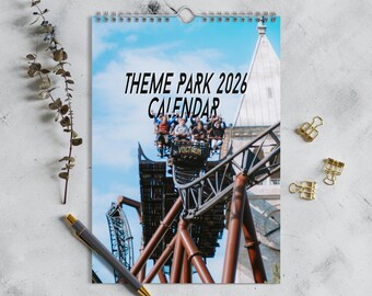 Calendário de parede de parques temáticos (2026) - Europa