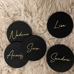 Coasters felt personalized Surname image 2