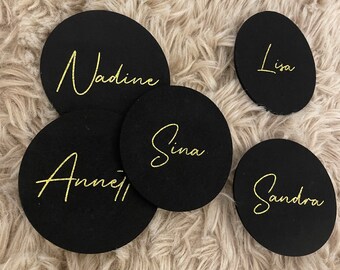 Coasters | felt | personalized | Surname