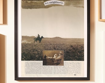 Collage art print - "Neighbors"