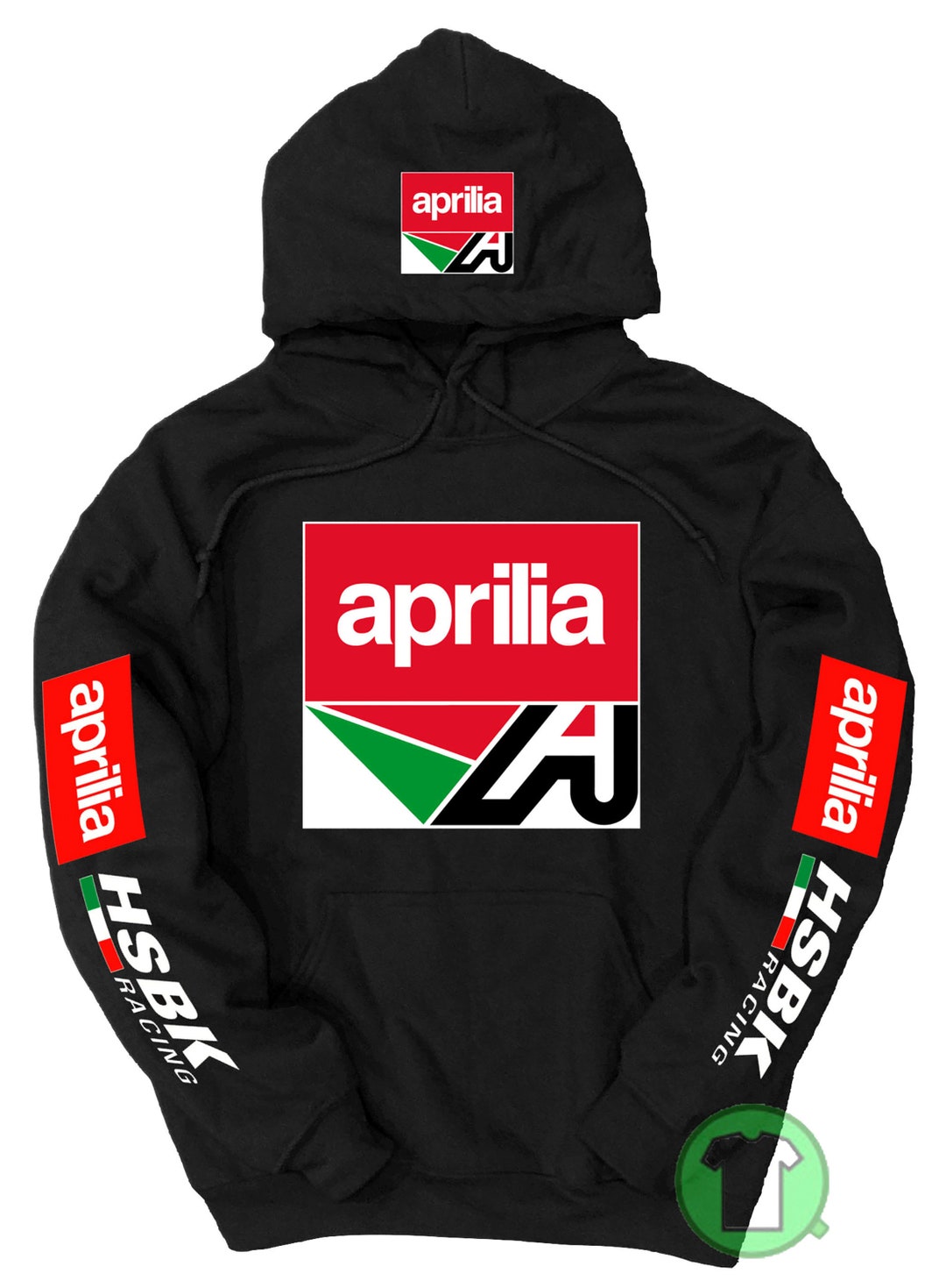 Aprilia HSBK Logo Racing Black Hoodie - Etsy