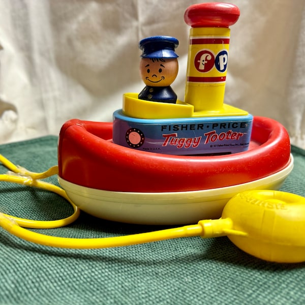 1967 Fisher Price Tuggy Tooter Boat Toy