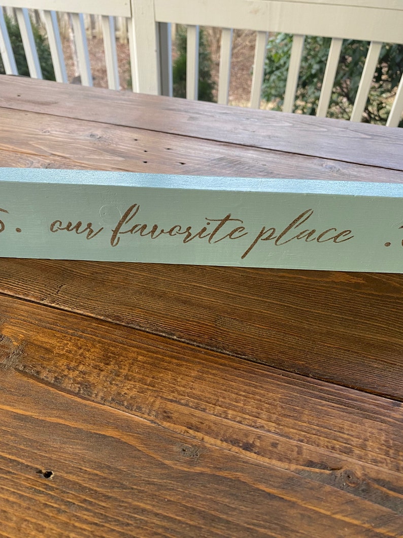Beach Themed Sign Our Favorite Place Sign Beach Shelf - Etsy