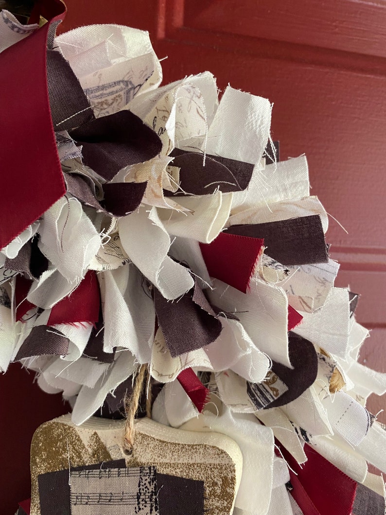Shabby Rags Parisian Shabby Chic Rag Wreath, French Themed Decor, Elegant and ...