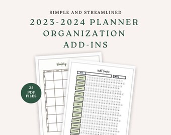 Family, Home, and Homeschool Planner: Organizational Set of ADD-INS For 2023-2024 Planner