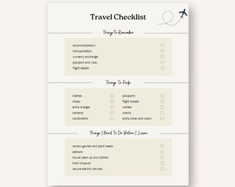 Family, Home, and Homeschool Planner Travel Checklist