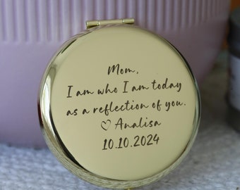 Personalized Compact Mirror,Mother of the Bride Gift,Gift for Mom From Daughter,Mother of Groom Gift,Mother of the Bride Gift,Wedding Gift