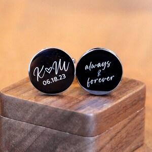 Personalized Cufflinks: Wedding Day Stainless Steel Cuff Links