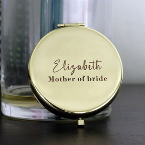 Personalized Compact Mirror,Mother of the Bride Gift,Gift for Mom From Daughter,Mother of Groom Gift,Mother of the Bride Gift,Wedding Gift