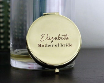 Personalized Compact Mirror,Mother of the Bride Gift,Gift for Mom From Daughter,Mother of Groom Gift,Mother of the Bride Gift,Wedding Gift