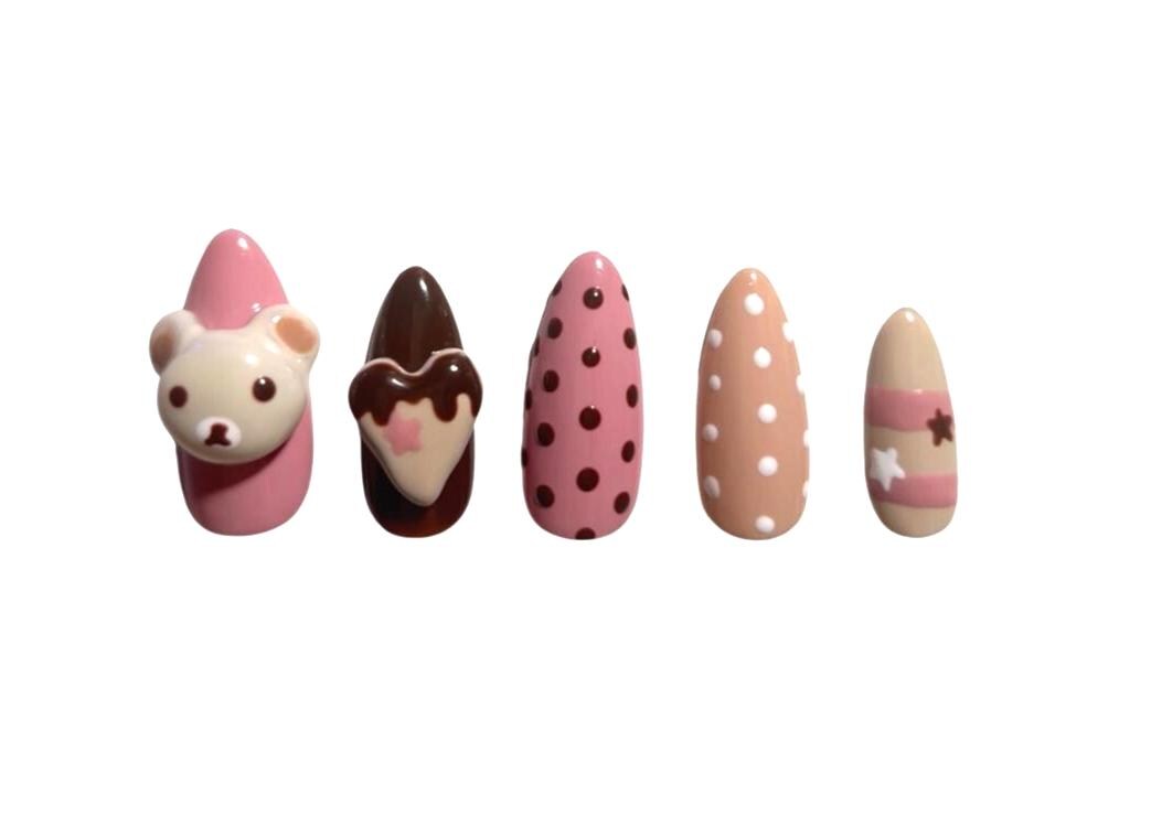 Rilakkuma Acrylic press on nails