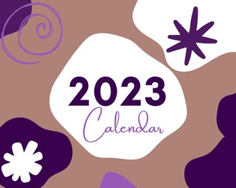 Monthly Planner Printable - 2023 Calendar 8.5" x 11"