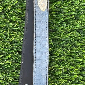 Custom Gray Python Double Ear Silver Headstall Bild 2