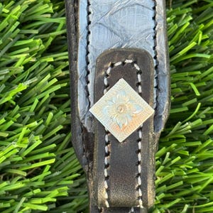 Custom Gray Python Double Ear Silver Headstall Bild 3