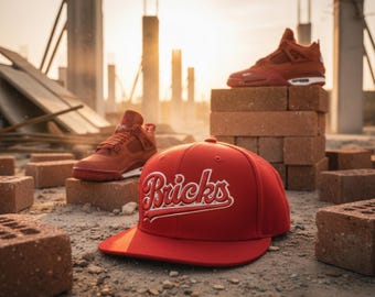 Red Bricks Snapback Hat For Brick Jordan 4 4s