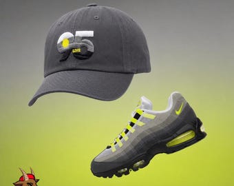 Gray Dad Cap For Neon Airmax 95 READ DESCRIPTION!!!