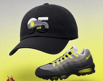 Black Plain 95 Dad Cap For Neon Airmax 95 READ DESCRIPTION!!!
