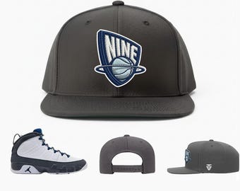 Charcoal Nine Snapback Hat For Flint Grey Jordan 9