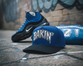 Blue/Black Bakin' Snapback Hat For Air Bakin Basketball Shoe