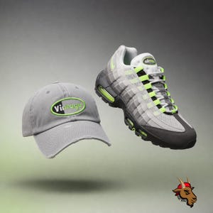Grå sliten vintage pappakeps för Neon Airmax 95 LÄS BESKRIVNINGEN!!!