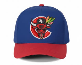 Royal Blue/Red Chicago Mash Up Snapback Hat