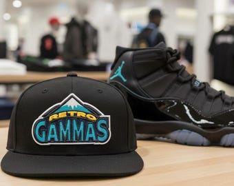 Black Retro Gamma Snapback Hat For Jordan Gamma 11