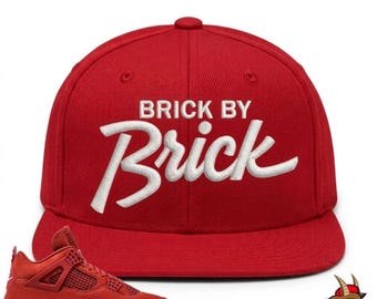 Schwarzer Ziegelstein Snapback-Hut für Jordan 4 4s BESCHREIBUNG LESEN !!!