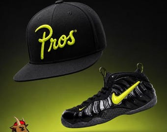 Black Pros Snapback Hat For Voltage Foamposite READ DESCRIPTION!!!