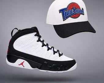 White/Black Tune Squad Space Jam Snapback Hat For Jordan 9