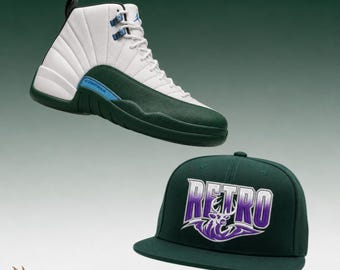 Green Retro Snapback Hat For Bucks 12s  READ DESCRIPTION!!!