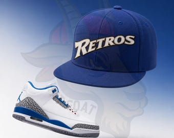 Royal Blue Retros Snapback Hat For Jordan 3 98 READ DESCRIPTION!!!