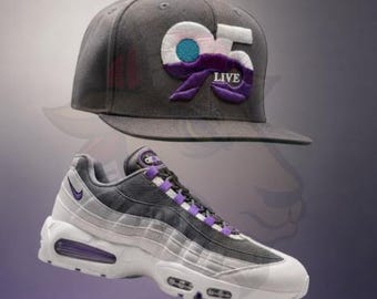 Charcoal 95 Snapback Hat For Air Max Violet Slate READ DESCRIPTION!!!