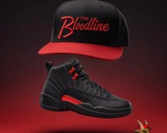 Black/Red Bloodline Snapback Hat For Jordan 12 READ DESCRIPTION!!!