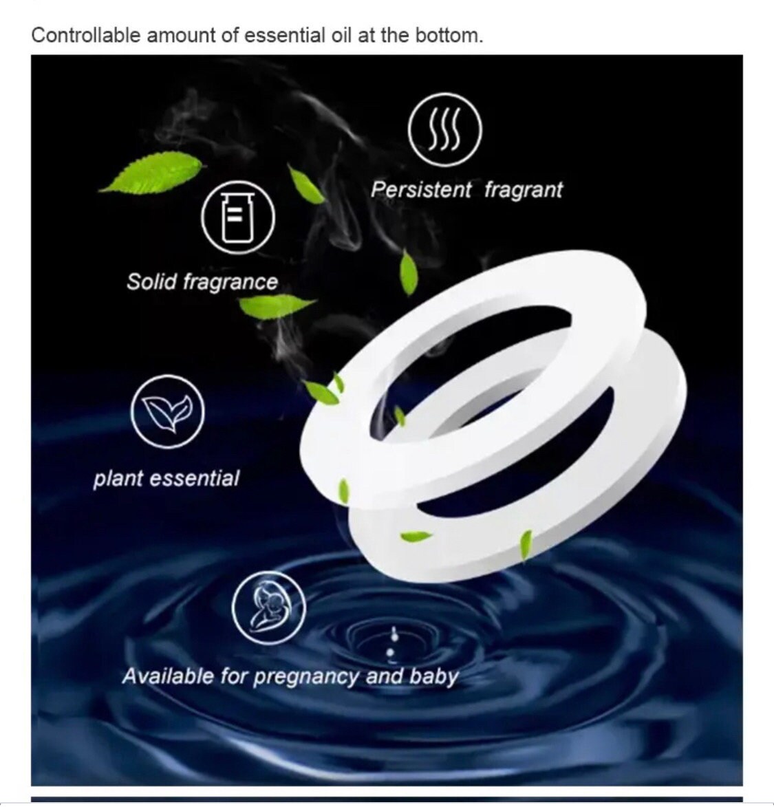 Rotating Solar Powered Car Aromatherapy, Car Solid Perfume Air Freshener Air Purifier Car