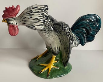 Vintage Ceramic Rooster Statue