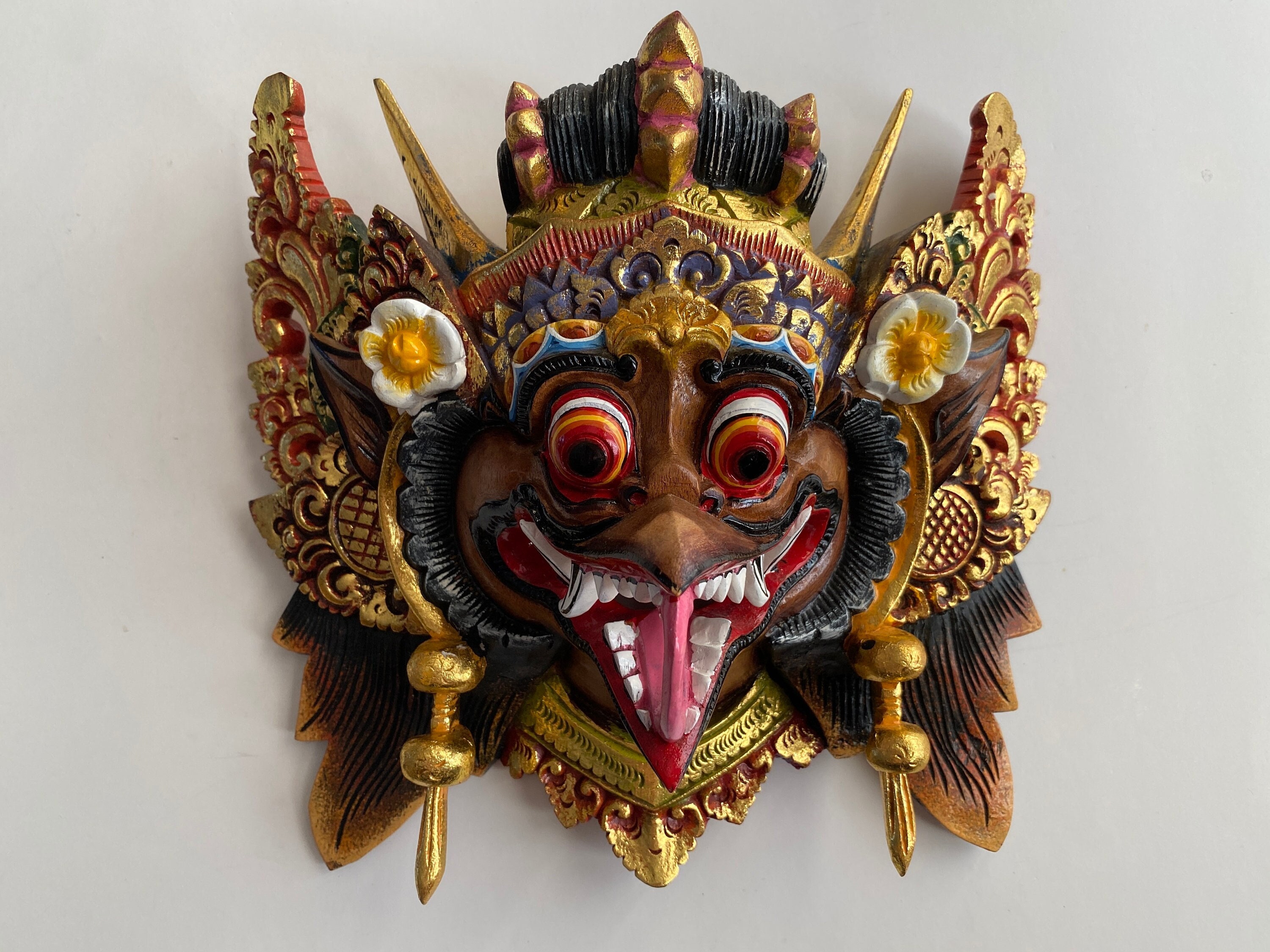 Wooden Hanuman Mask - Etsy