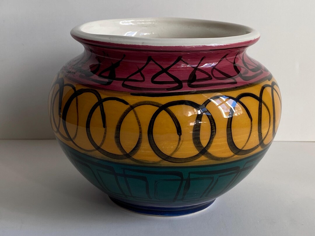 Vintage Signed Studio Pottery Vase - Etsy