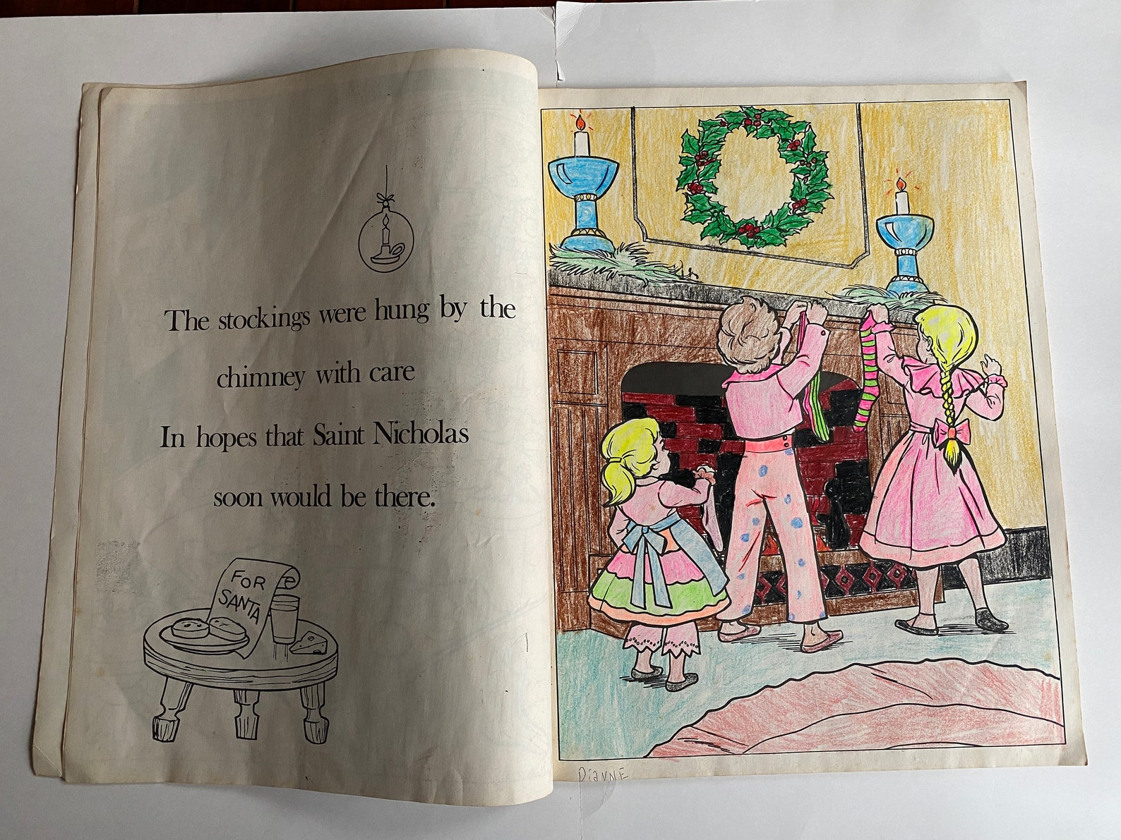 Vintage Twas the Night Before Christmas Giant Story Coloring Book by ...