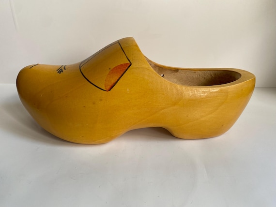 Vintage Hand Carved Wooden Clogs - image 3